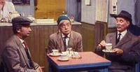 Cleggy (left), Compo and Cyril from 1973