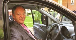 Brian Rice in the new Mercedes taxi: Choice of identical emission taxis...